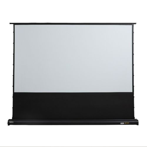 Electric floor-lifting pull-wire projector screen free installation punching anti-light home portable intelligent voice control screen