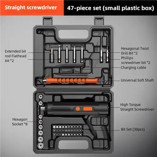 Portable Electric Screwdriver Set for Home Use