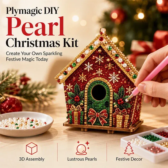 🎄3D Pearl Christmas Art Kit‑Handmade Holiday Decoration Craft ✨
