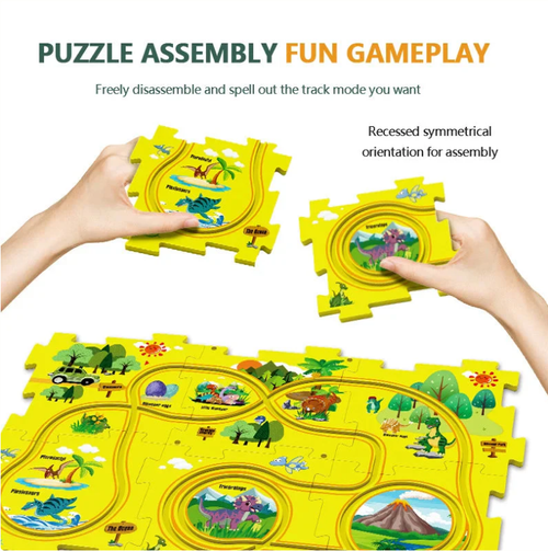 🔥Children's Educational Puzzle Track Car Play Set🚗