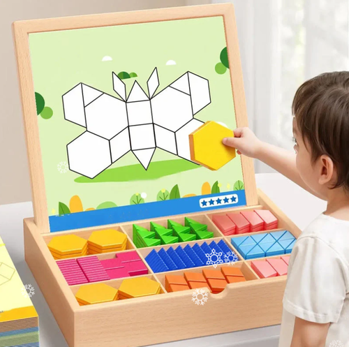 🔥Wooden Magnetic Pattern Block Puzzle Set🧩