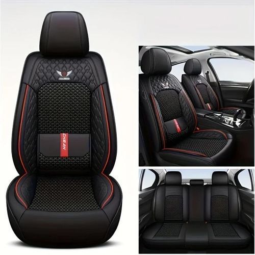 New Fashionable All-Season Full Surround Protective Luxury Car Seat Cover Explosion-Proof Ice Silk 5-Piece Set