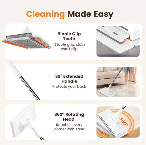 🧹Disposable Dust Mop with 1 Reusable Cloths