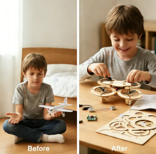 ✈️Kids DIY Wooden Drone Building Kit 🎁💥