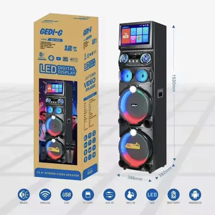 🎤 GD-1419 15.4   Video Speaker System