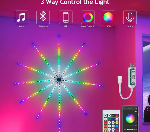 🎁💡WiFi Bluetooth Smart Fireworks Led Light