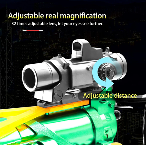 Toy gun EVA soft bullet Gatling heavy machine gun 24 rounds of ammunition belt built-in rechargeable