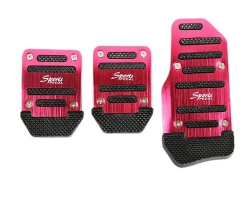2pcs Car Pedal Pads Car Brake Pedal Pad Automatic Transmission Pedal Covers Replacement Kit Non-Slip Foot Pedal Covers Set Alloy Brake Gas Clutch Pedal Kits for Car SUV ATV