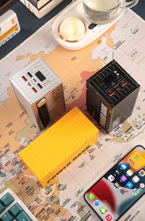 Container Series 22.5W PD 50000Mah Outdoor High Capacity Power Bank With Led Light Fast Charging Powerbank