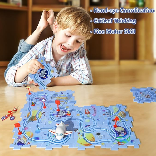 🔥Children's Educational Puzzle Track Car Play Set🚗