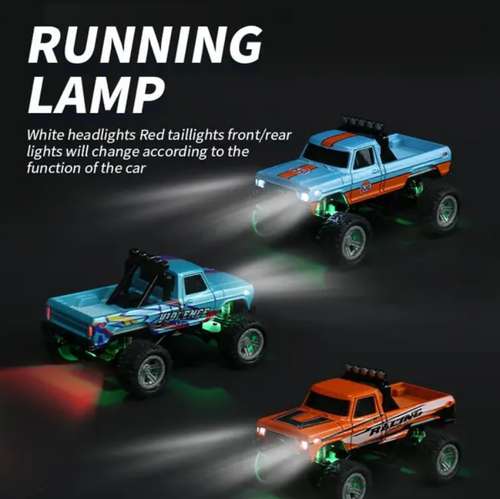 🔥Mini RC Monster Truck, 1- 64 Scale Alloy RC Big Wheel Truck