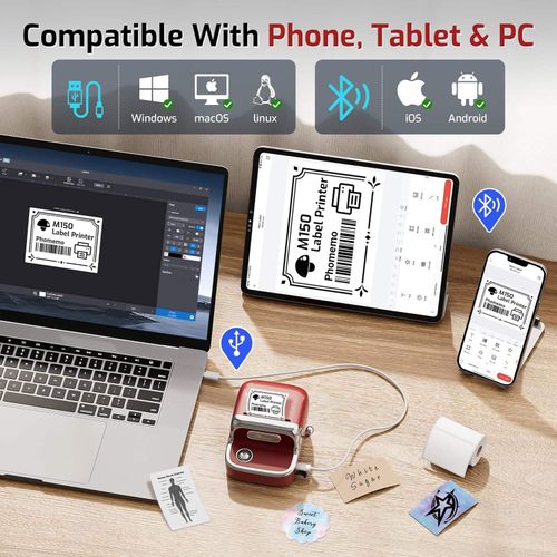 Mini Bluetooth Portable Commercial Label Printer