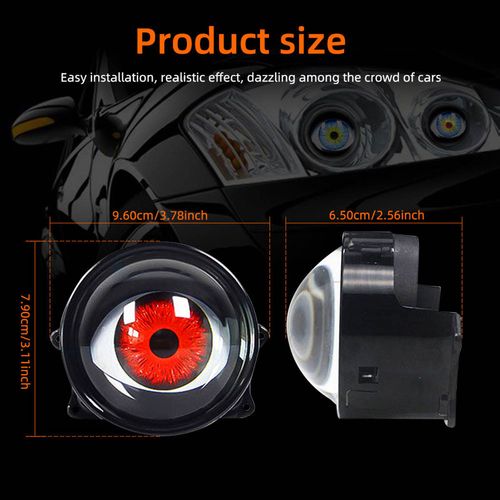 6 Model 3-Inch Dynamic Devil Eyes Fog Lights Universal Remote Control LED Headlights for Cars Motorcycles New Car Motorcycle