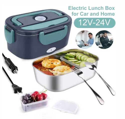 🖤2-in-1 Portable Dual Voltage Electric Lunch Box