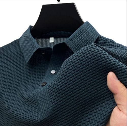 High-end mesh ice silk short-sleeved T-shirt for men