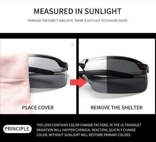 Anti-glare polarization meets smart light adaptation. A stylish, intelligent choice for your eyes.