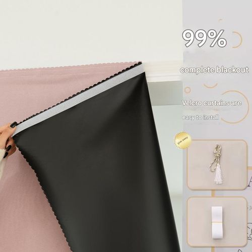 Velcro Full Blackout Curtains (No-Drill Installation)