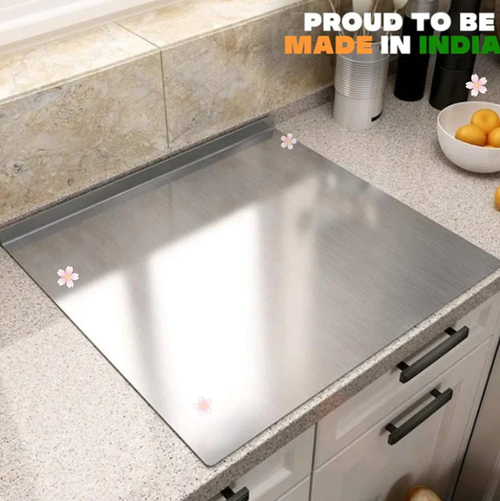 ✨ Stainless Steel Countertop Chopping Board – Hygienic, Knife-Friendly & Easy-Clean Surface 🍽️(40×50cm)