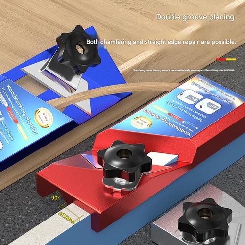 Woodworking Planer 45 Degree Dual Slot Beveling Tool For Wood Edge Trimming