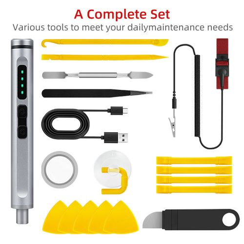 69-in-1 Rechargeable Precision Screwdriver - Black, Five-Speed Adjustment, Industrial DIY Tool