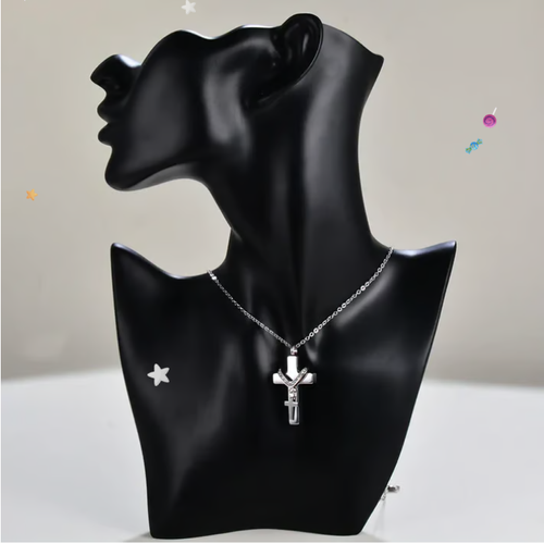 CROSS PENDANT FOR ASHES HOLY WATER