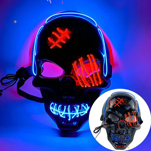 🔥 Halloween LED Skull Mask -👏Most Popular in 2025!