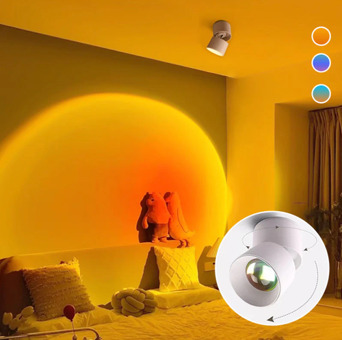 LED Sunset Projection Lamp,for Photography, Selfies, Parties - Home, Bedroom, Wedding, Camping, Valentine's Day, Halloween, Christmas Decor, Sunset Lamp