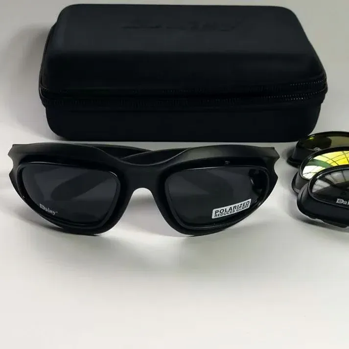 Polarized Motorcycle Sunglasses (4 in 1 Combo Set)
