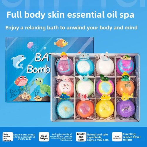 12PCS Bath Bombs Set with Toys Inside with Toys Inside