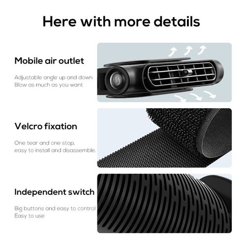 3000mAh Cooling USB Mini Car Fan for Car Back Seat