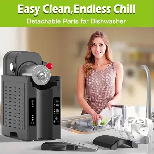 The household fully automatic snow melting machine can be operated with just one click to create smooth snow-melt ice cream and ice slush.