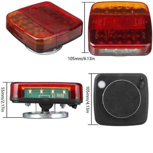 Magnetic Rechargeable Waterproof LED Kit with Suction Cup Base Taillight