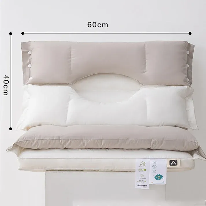 🛌😴Dual-Zone Ergonomic Sleeping Pillow | Detachable Layers to Set Your Ideal Height