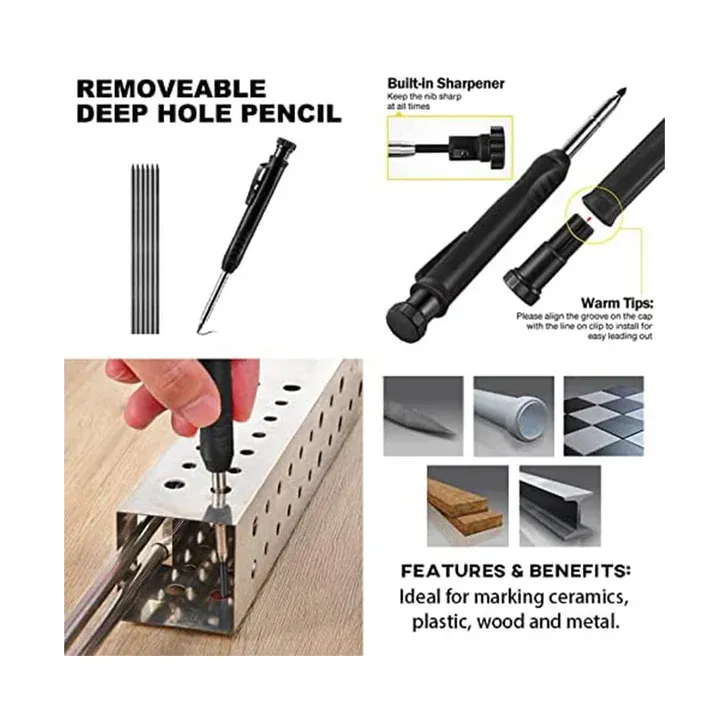 🖊️🔥Multifunctional Construction Pencil – Marks on All Materials, Sturdy Tip & Adjustable Pressure 📏