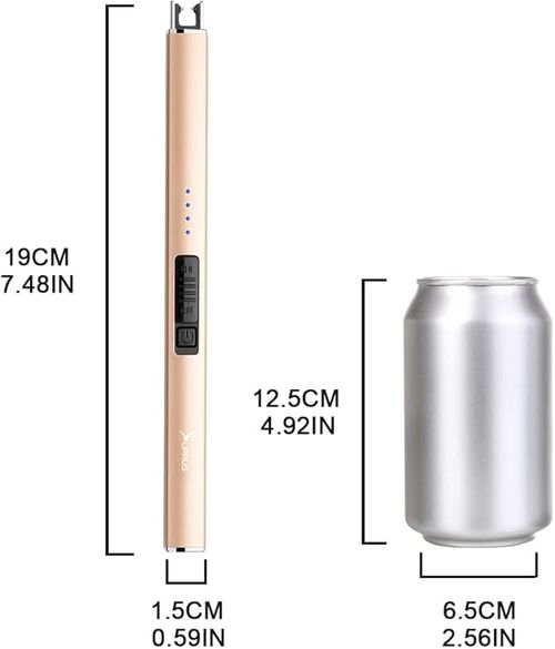 SUPRUS Electric Lighter Arc Windproof Flameless USB Rechargeable Lighter with Safety Lock for Candle BBQ Camping （2PCS）