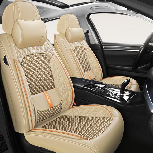 New Fashionable All-Season Full Surround Protective Luxury Car Seat Cover Explosion-Proof Ice Silk 5-Piece Set