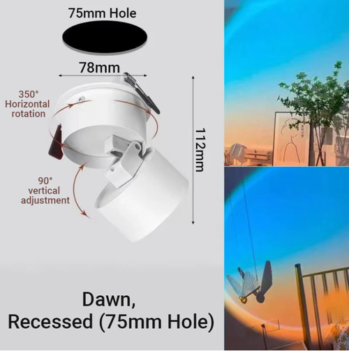 LED Sunset Projection Lamp,for Photography, Selfies, Parties - Home, Bedroom, Wedding, Camping, Valentine's Day, Halloween, Christmas Decor, Sunset Lamp