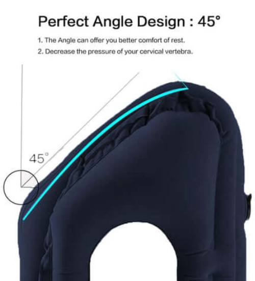 ✈️ LIMITED-TIME 50% OFF! 💨 Inflatable Travel Pillow | 360° Support – Soft Flocking, Quick Inflate, Compact
