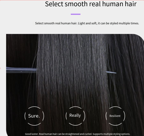 women's full head lace wig human hair wig