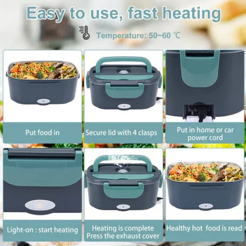 🖤2-in-1 Portable Dual Voltage Electric Lunch Box