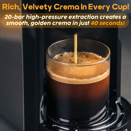 InstaCuppa 3-in-1 Espresso Coffee Maker Works with Ground Coffee, Pods & Capsules, Includes Electric Kettle Mode with Temperature Control, Adjustable Volume, Self-Cleaning, LED Touch Control & Display