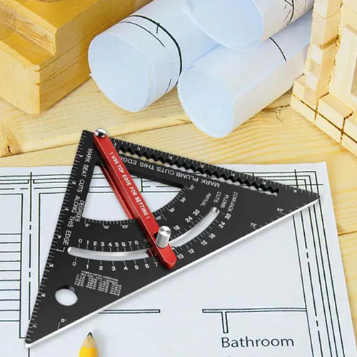7inch Aluminum Alloy Rafter Square for Carpenter