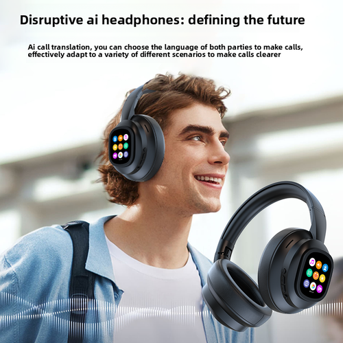 HYUNDAI X1 Pro Wireless Bluetooth Headphones - Black, LCD Touch Screen