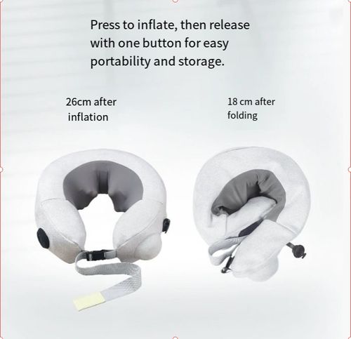 Inflatable U-shaped massage pillow