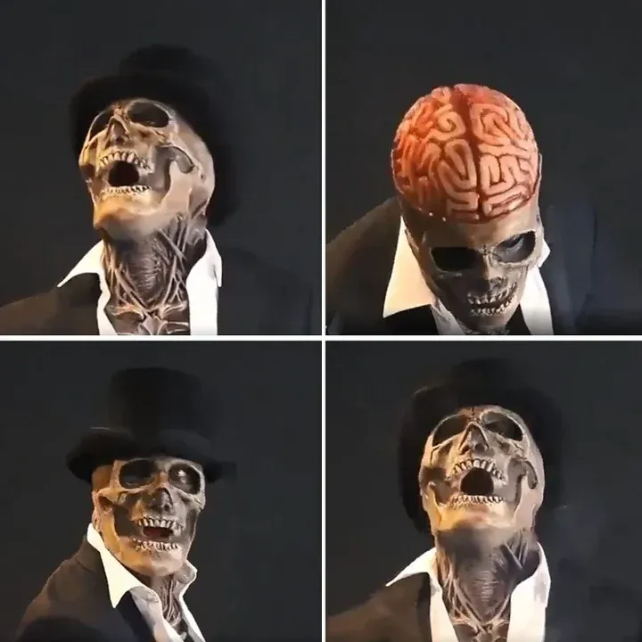 SkeletonMask: Realistic Scary Skeleton Halloween Mask Costume