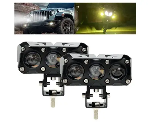 🔥🔥🏍️Lens spotlight car motorcycle lighting Automobile modification white&yellow dual color lamp（2PCS）