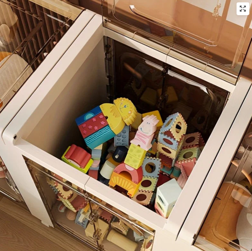 Multi-Use Foldable Transparent Storage Box with Wheels
