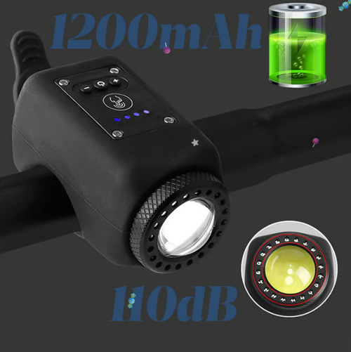 🔥Outdoor Waterproof Bike Headlight with Horn