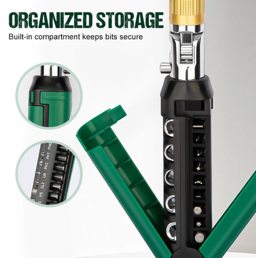 🔧14-in-1 adjustable ratchet screwdriver