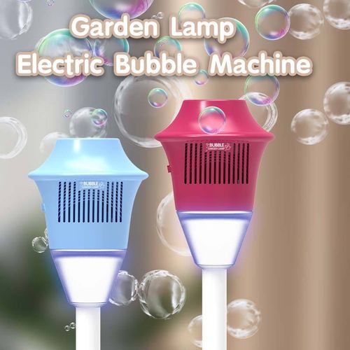 New automatic street lamp bubble blower, garden party festival supplies lamp, summer outdoor toy, electric bubble machine